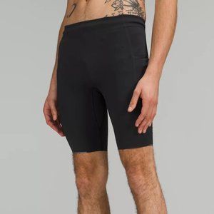 Lululemon Surge Half Tight 10" Black Compression Shorts in Size M